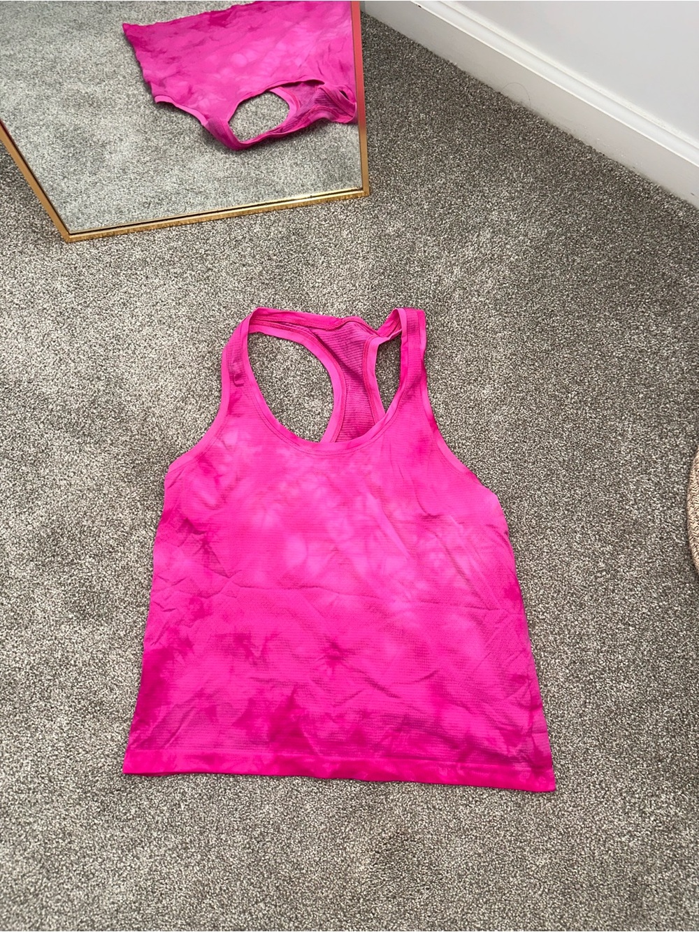 lululemon athletica Hot Pink Racerback Tank Top 10 or 12 not sure